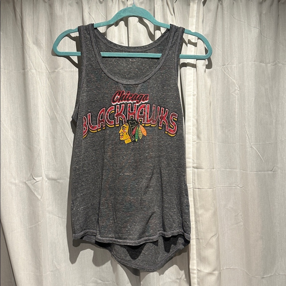 Chicago Blackhawks Gray Tank Top